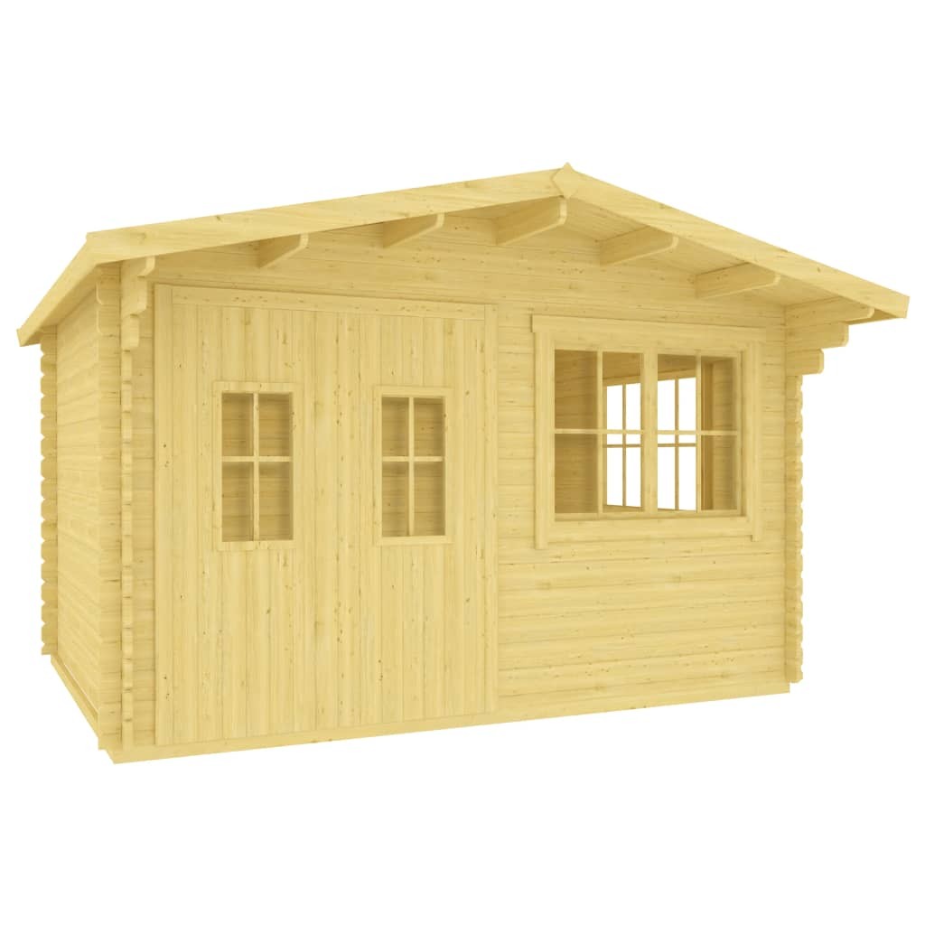 Log Cabin 34 mm 400x376x256.5 cm Solid Pinewood